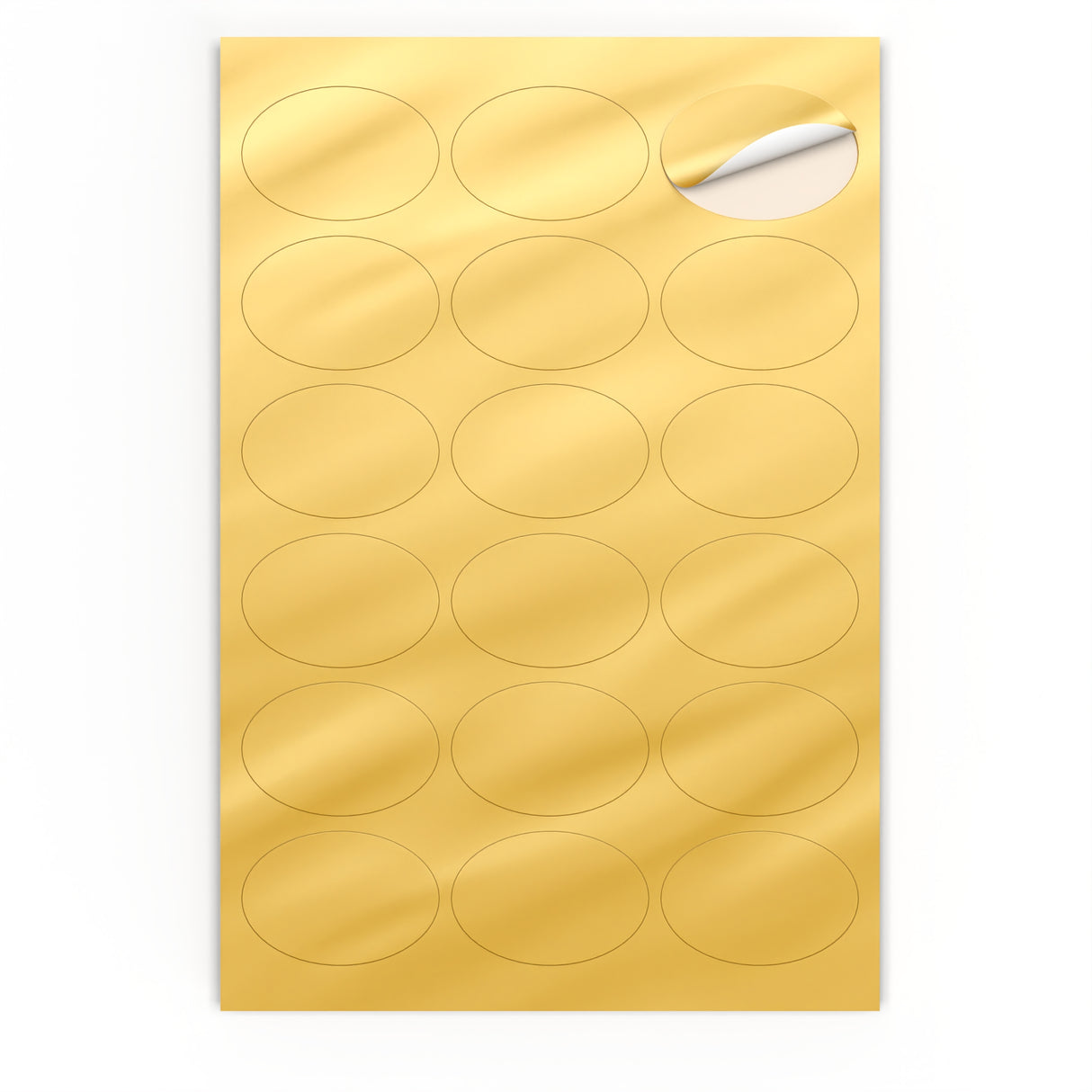 Etiquetas adhesivas ovaladas