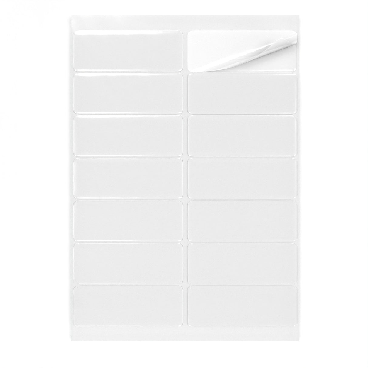 Etiquetas adhesivas rectangulares