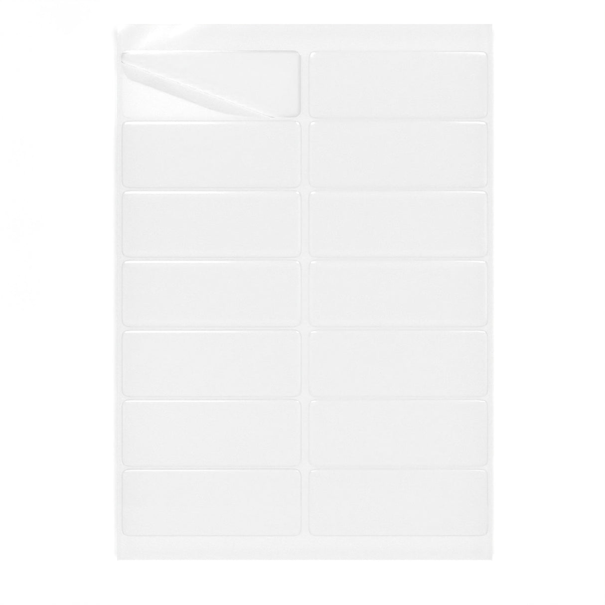Etiquetas adhesivas rectangulares