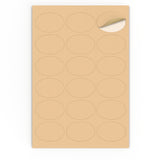 Etiquetas adhesivas ovaladas