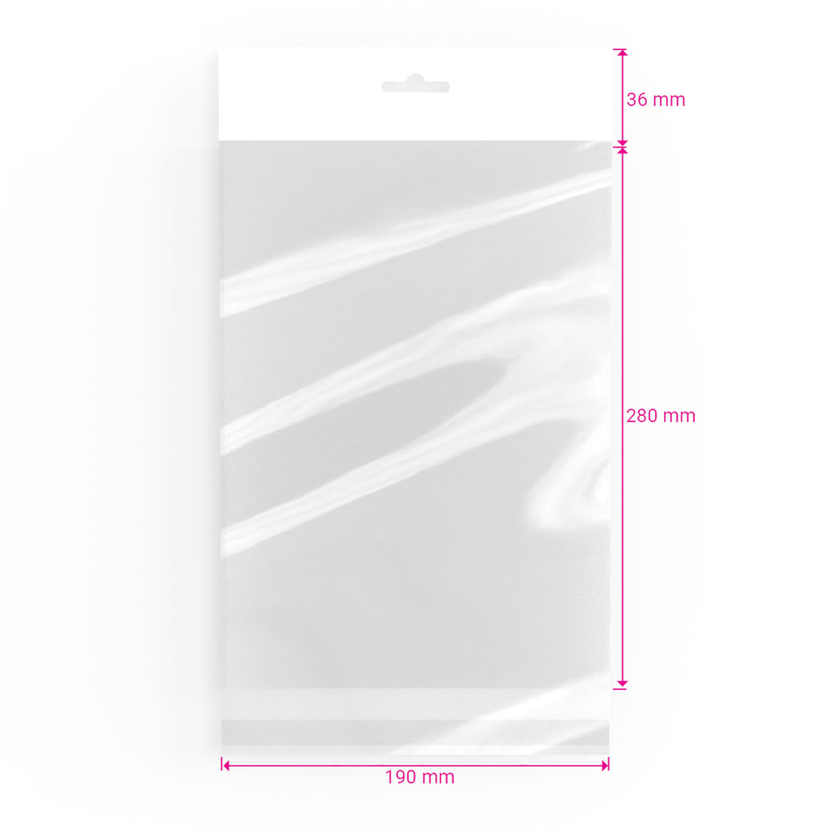 Bolsas celofán con encabezado (PPO)