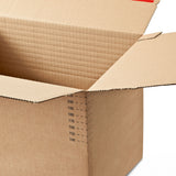 Caja de cartón ajustable con cierre autoadhesivo para envíos