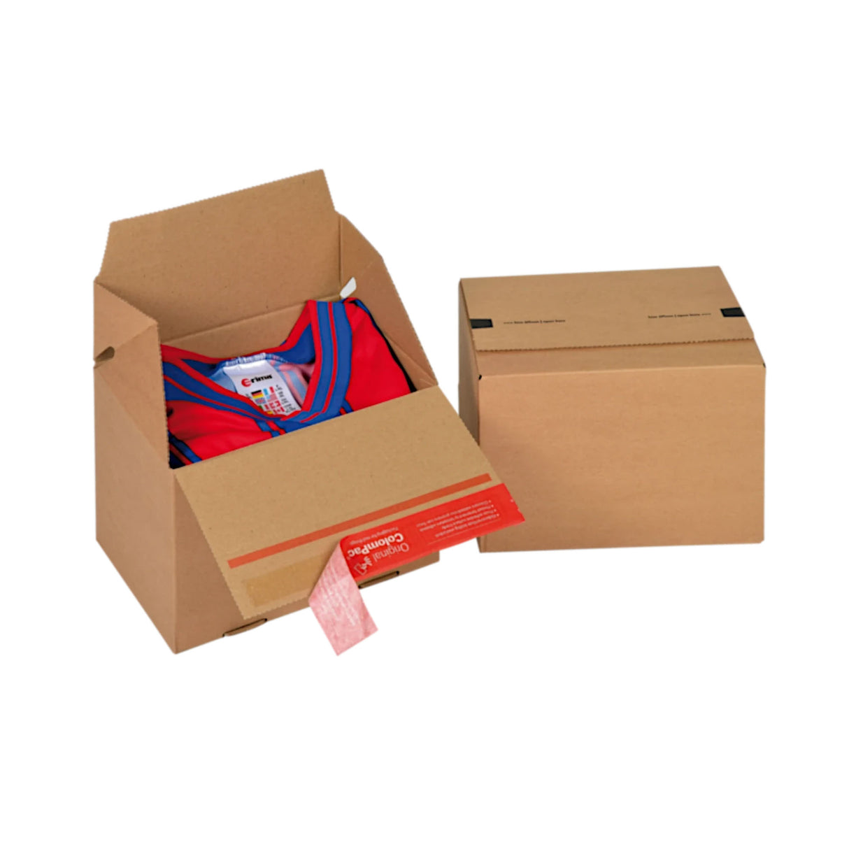 Caja de cartón con cierre autoadhesivo para envíos