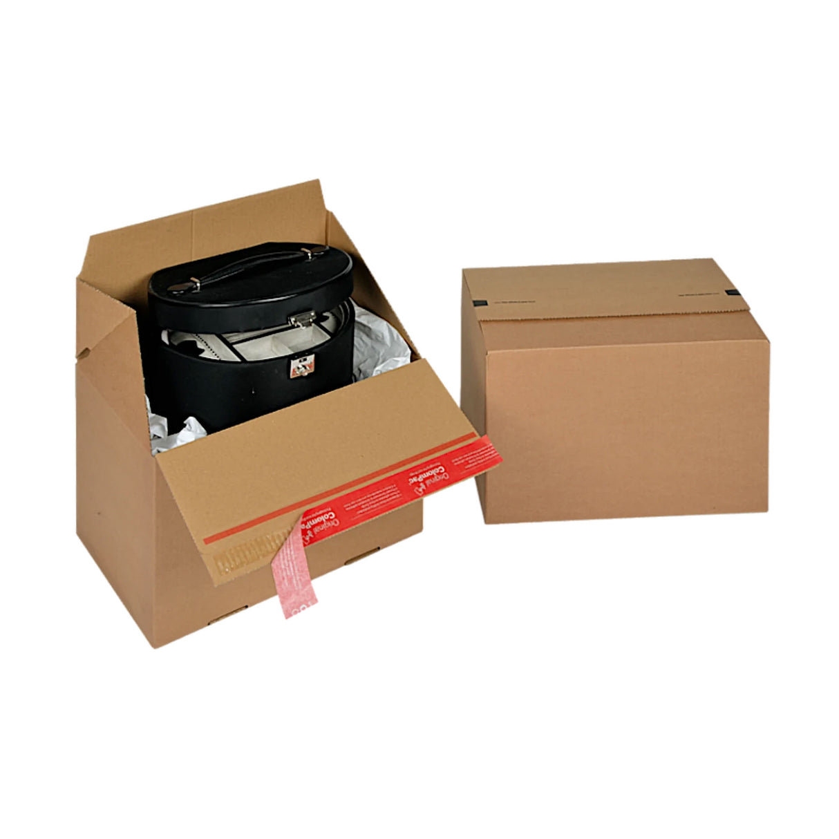 Caja de cartón con cierre autoadhesivo para envíos