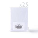 Pack de tarjetas blancas trípticas con textura martillada y ventana ovalada