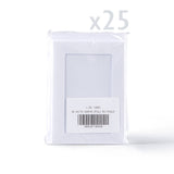 Pack de tarjetas blancas con textura martillada y ventana rectangular