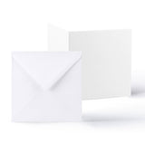 Pack de tarjetas y sobres blancos con textura lisa