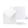 Linen Cards & Envelopes Packs White 130x130 mm + 125x125 mm