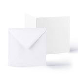 Pack de tarjetas y sobres blancos con textura lisa