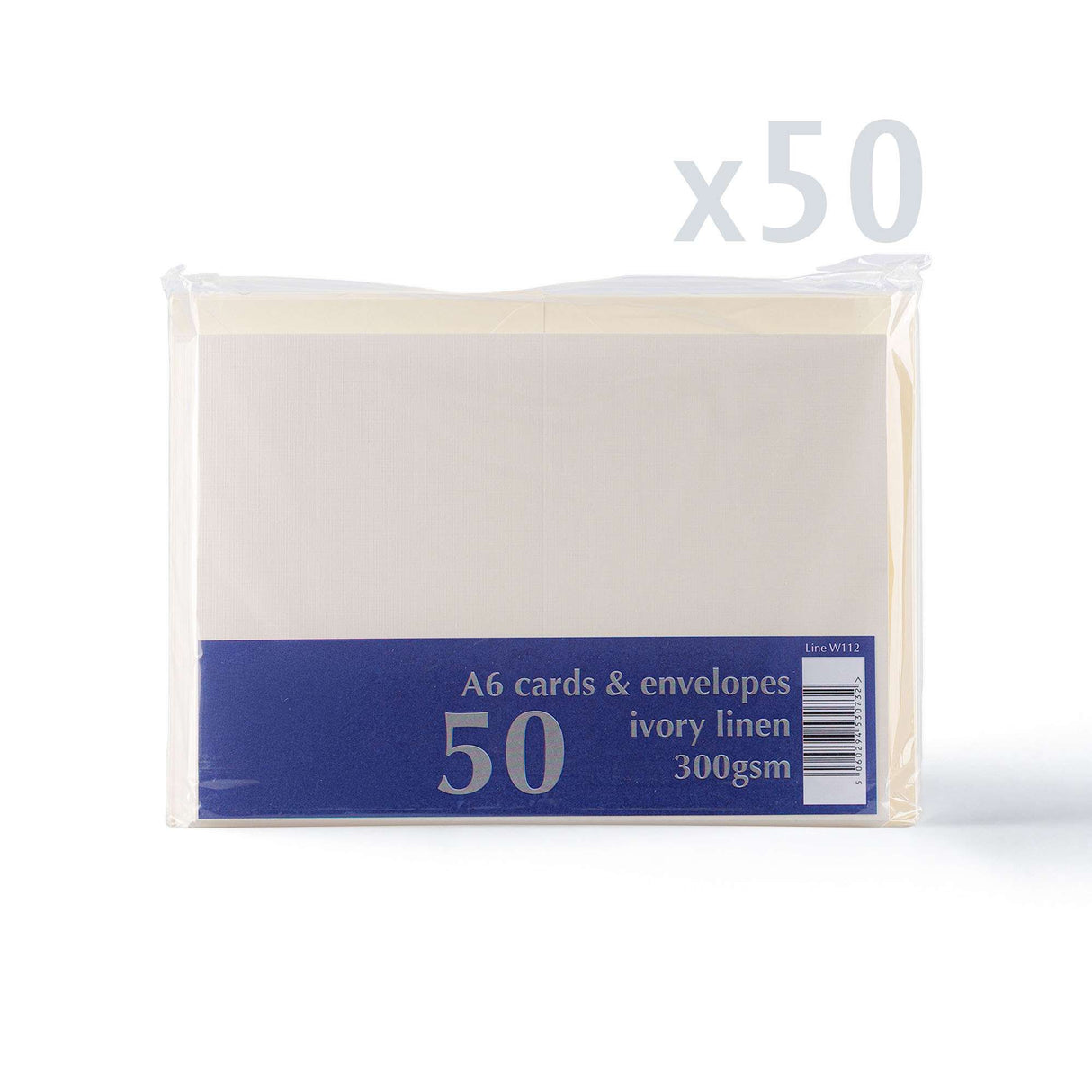 Pack de tarjetas y sobres con textura lino