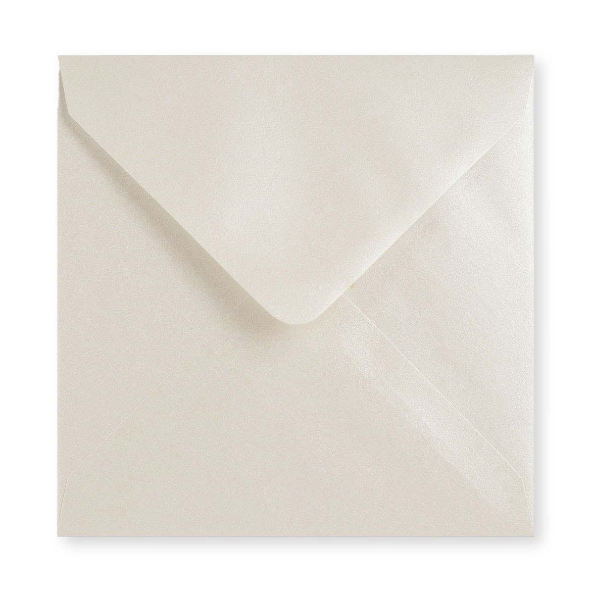 Sobre color ostra perlado - Solapa Diamante 140x140 mm