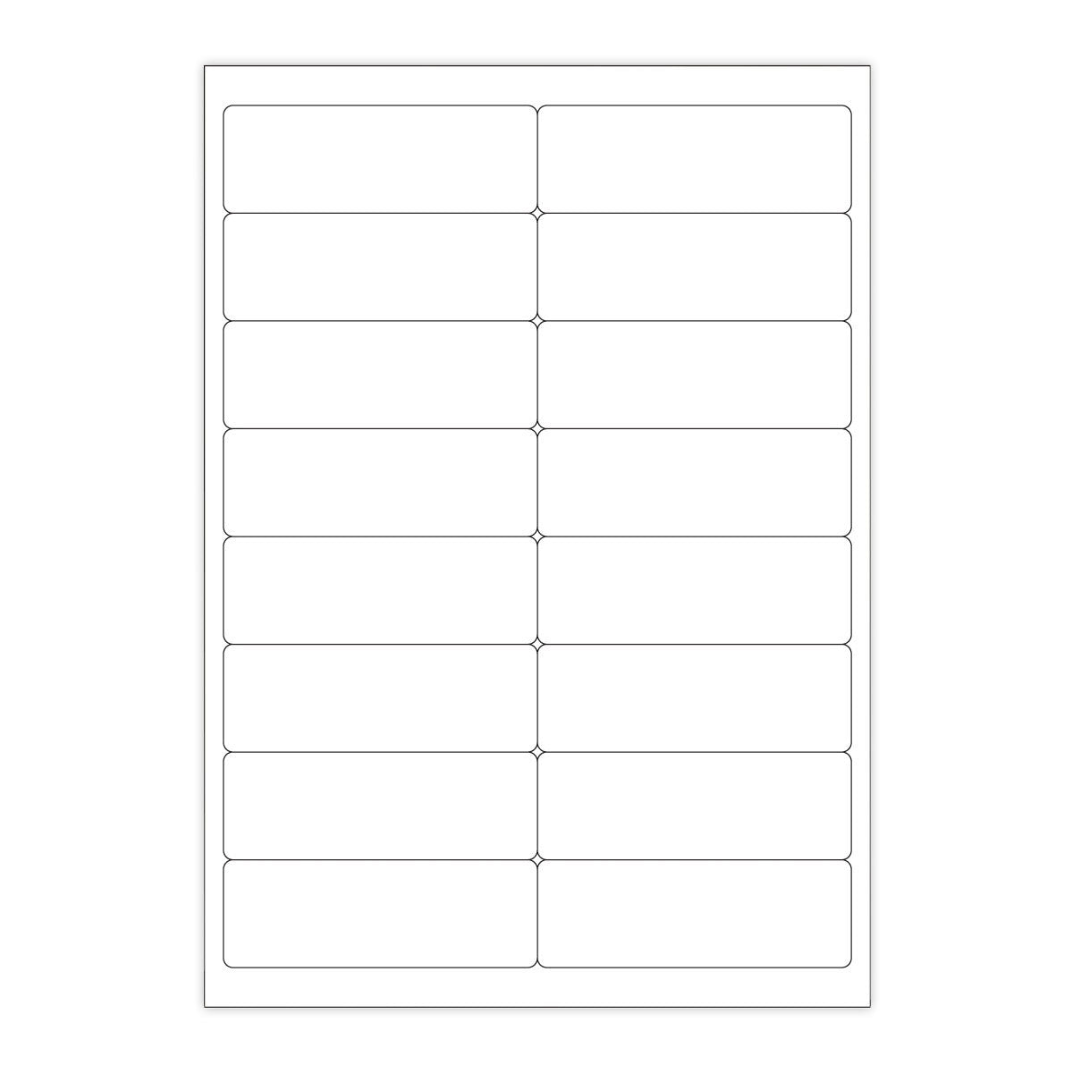 Etiquetas adhesivas blancas y transparentes