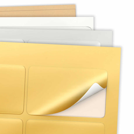 Etiquetas adhesivas rectangulares