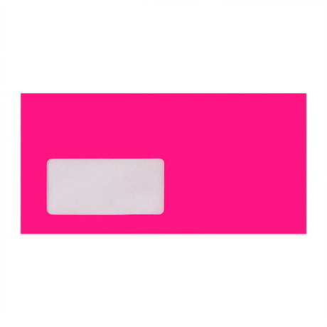 Sobre rosa neón con ventanilla de 110x220 mm (DL)