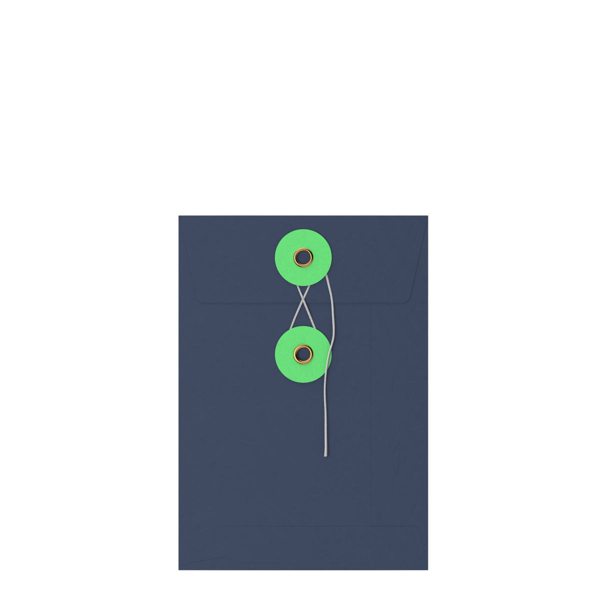 Sobres de colores con cierre de cuerda y arandela